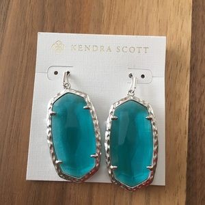 NWT Kendra Scott Blue&Silver Ella earrings &extras